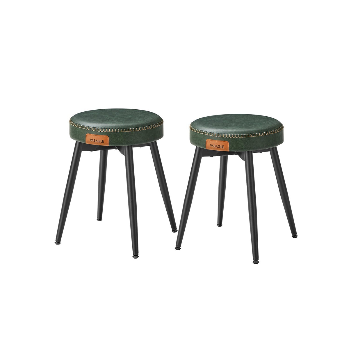 Dining Chairs Set of 2 - Synthetic Leather - Upholstered