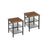 Set of 2 Nightstands - Wood - Hazelnut Brown - Adjustable Mesh Shelves