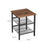 Set of 2 Nightstands - Wood - Hazelnut Brown - Adjustable Mesh Shelves