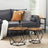 Coffee Table Set - Set of 2 Side Tables - Steel Frame - Rustic Brown and Black - Sturdy Support for Your Essentials