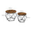 Coffee Table Set - Set of 2 Side Tables - Steel Frame - Rustic Brown and Black - Sturdy Support for Your Essentials