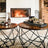 Coffee Table Set - Set of 2 Side Tables - Steel Frame - Rustic Brown and Black - Sturdy Support for Your Essentials
