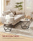 Round Coffee Table Set of 2 Grey-Beige and Black - Wood and Steel Frame - Greige