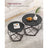 Set of 2 Side Tables - Steel - Black and Rustic Brown - Robust Design