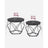 Set of 2 Side Tables - Steel - Black and Rustic Brown - Robust Design