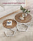 Set of 2 Round Coffee Tables - Steel - Honey Brown - Robust Design