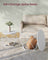 Set of 2 Round Coffee Tables - Steel - Snow White - Robust Design for Living Room and Bedroom