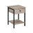 Nightstand - Steel Frame - Hazelnut Brown and Black - With Drawer and Shelf