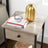 Nightstand - Steel Frame - Hazelnut Brown and Black - With Drawer and Shelf