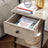 Nightstand - Steel Frame - Hazelnut Brown and Black - With Drawer and Shelf