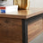 Nightstand - Steel Frame - Hazelnut Brown and Black - With Drawer and Shelf