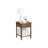 Nightstand - Steel Frame - Hazelnut Brown and Black - With Drawer and Shelf