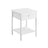 Bedside Table - Steel Frame - Matte White - With Drawer and Shelf