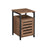 Nightstand - Steel - Hazelnut Brown and Black - 2 Adjustable Shelves