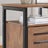 Nightstand - Steel - Hazelnut Brown and Black - 2 Adjustable Shelves