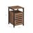 Nightstand - Steel - Hazelnut Brown and Black - 2 Adjustable Shelves