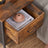 Side Table - 2 Drawers - Steel Frame - Rustic Brown and Black