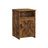 Rustic Brown Bedside Table - MDF - Brown - With Cabinet