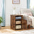 Rustic Brown Bedside Table - MDF - Brown - With Cabinet