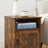 Rustic Brown Bedside Table - MDF - Brown - With Cabinet
