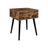 Wooden Nightstand - Rustic Brown - Retro Style