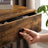 Wooden Nightstand - Rustic Brown - Retro Style