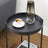 2-Tier Side Table - Steel Frame - Rustic Brown and Black - Movable Tray