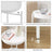 Round Side Table - Steel Frame - Rustic Brown and Black - 2-Tier Design with Movable Tray