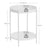 Round Side Table - Steel Frame - Rustic Brown and Black - 2-Tier Design with Movable Tray