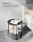 Round Side Table - Wood - Ebony Black - Spacious Design with Basket Storage