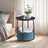 Round Side Table - Wood - Ebony Black