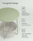 Round Side Table - Fabric - Laurel Green - Spacious with Basket