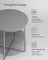 Round Side Table - Wood - Dove Grey and Slate Grey - Includes Fabric Basket