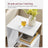 Side Table - Engineered Wood - Rustic Walnut and White - Versatile Open Storage