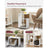Side Table - Engineered Wood - Rustic Walnut and White - Versatile Open Storage