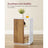 Side Table - Engineered Wood - Rustic Walnut and White - Versatile Open Storage