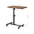 Industrial Laptop Table - Wood - Rustic Brown and Black - Adjustable Height with Tilting Top