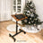 Industrial Laptop Table - Wood - Rustic Brown and Black - Adjustable Height with Tilting Top