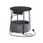 Round Side Table - Wood - Ebony Black - With Charging Station and USB Ports