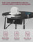 Round Side Table - Wood - Ebony Black - With Charging Station and USB Ports