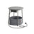 Round Side Table - Wood - White - Includes Power Outlets and USB Ports