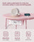 Round Side Table - Fabric - Jelly Pink - With Charging Station and USB Ports