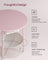Round Side Table - Fabric - Jelly Pink - With Charging Station and USB Ports