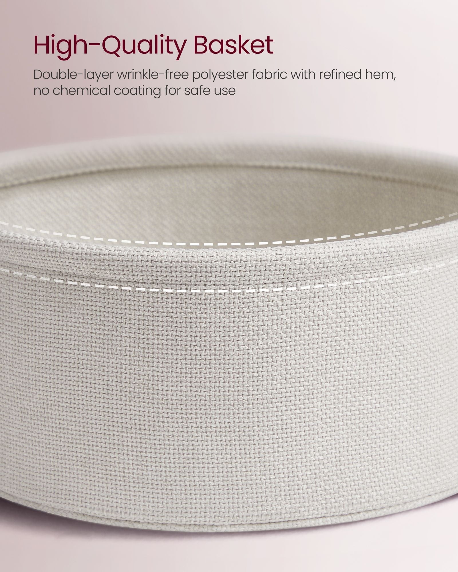 Round Side Table - Fabric - Jelly Pink - With Charging Station and USB Ports