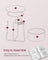 Round Side Table - Fabric - Jelly Pink - With Charging Station and USB Ports