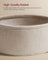 Round Side Table - Wood - White - Includes Power Outlets and USB Ports