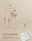 Round Side Table - Wood - White - Includes Power Outlets and USB Ports