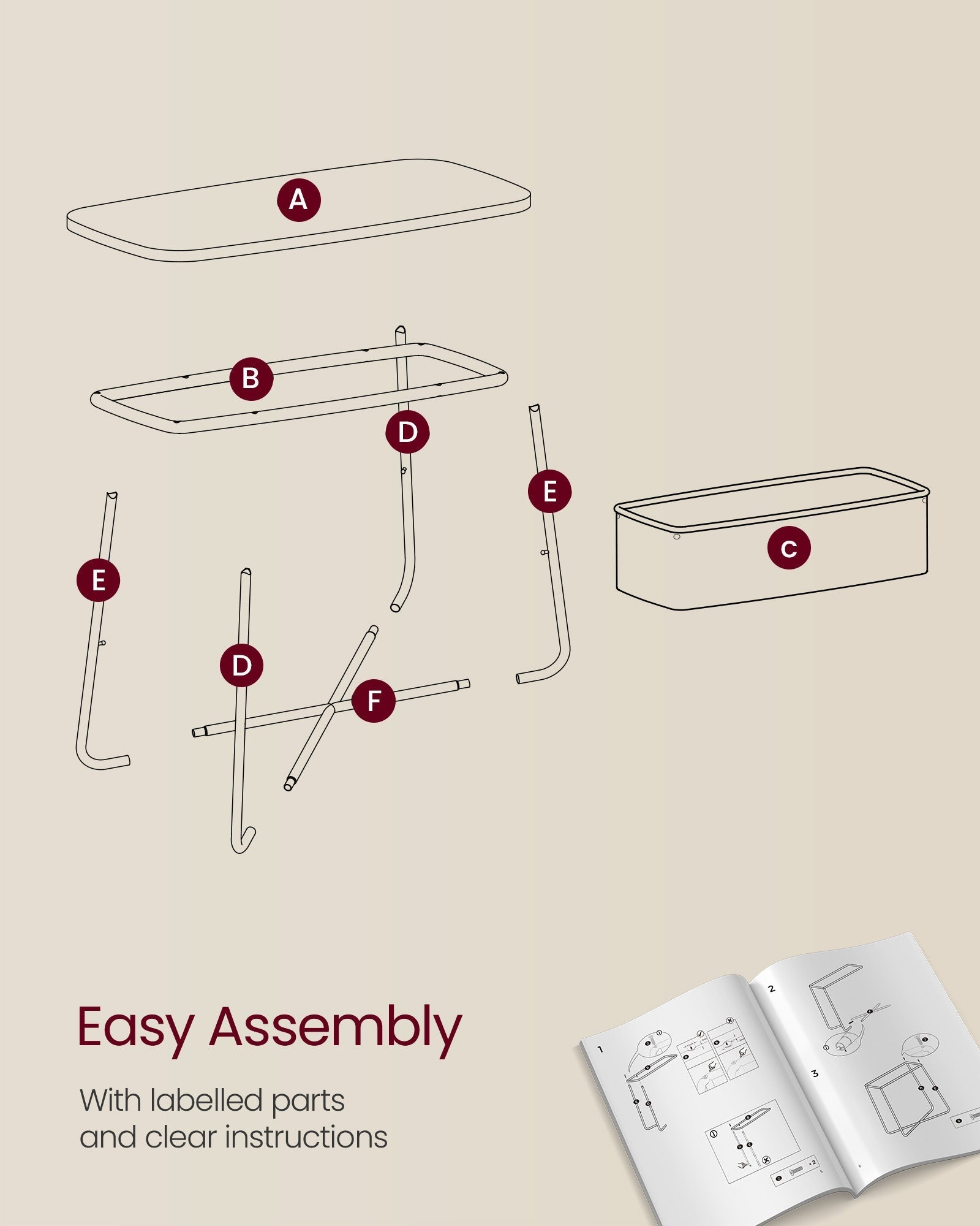 Rectangular Side Table - Wood - Matte White
