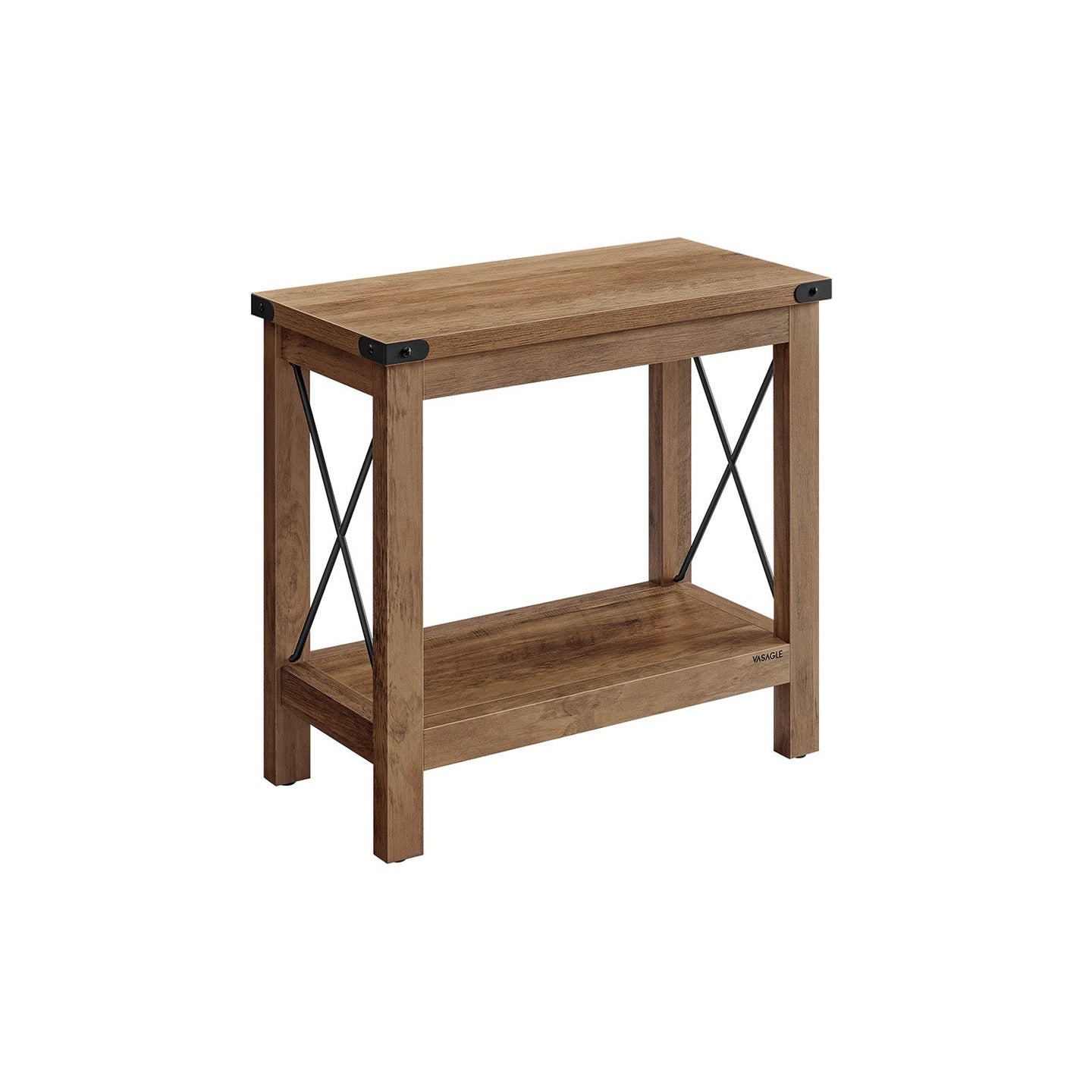 2-Tier Side Table - Wood - Honey Brown