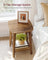 Side Table - Wood - Cloud White - Small Square Design with Lower Shelf